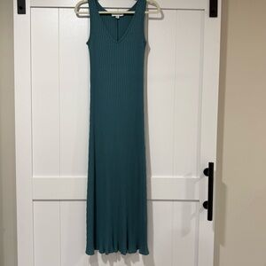 ✨ Amour Vert Teal Ribbed Maxi Dress ✨